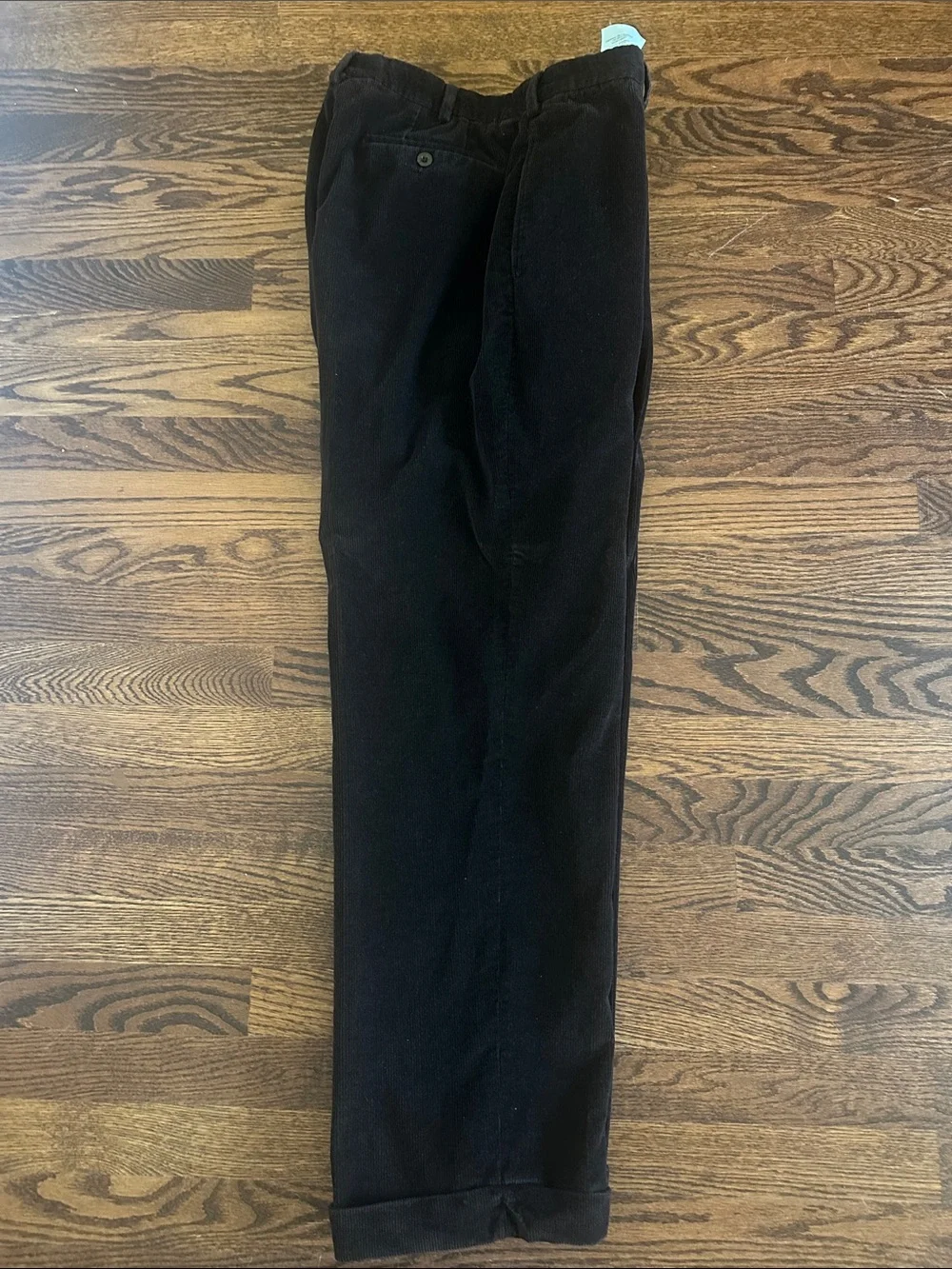 Ermenegildo Zegna Men's Brown Corduroy Trousers Pants Classic Straight Fit W36